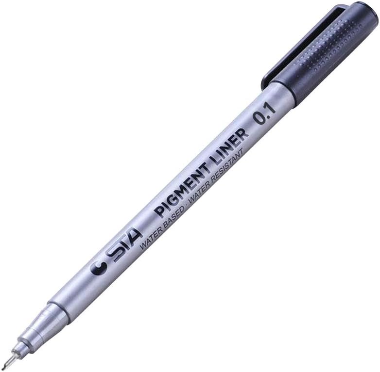 Monoche 1 Piece Precision Micro Line Pens Fineliner Black Waterproof Archival Ink Artist Drawing Brush Pens Permanent Markers Supplies