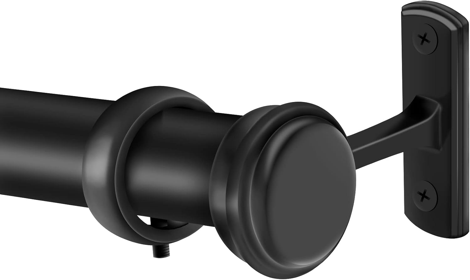 Window Treatment Hardware - Curtain Rods, Curtain Rods for Windows 66 to 120, Black Curtain Rod, Outdoor Curtain Rod, 1 Inch Curtain Rods, Hanging Curtain Rod with Brackets, Rustic Curtain Rod, Curtain Rod Set