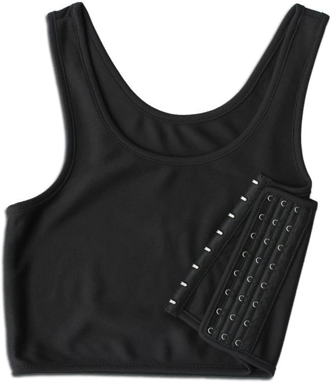 Women Hook Vest Top Lesbian Chest Tomboy Slim Fit Straps Tank Sports Bra Chest Binders