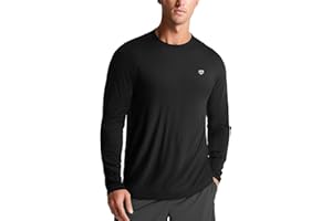 Zengjo Mens Baselayer Shirt Long Sleeve Athletic Running T Shirts Lightweight Undershirt