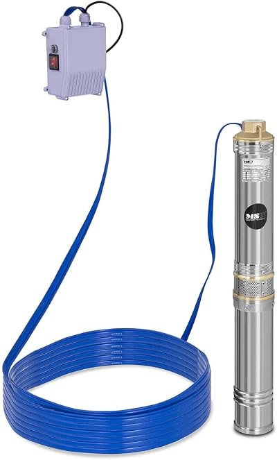 MSW Motor Technics Hillvert Deep Well Pump 6000 l/h 370W 43m Stainless Steel