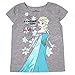 Disney Girls Frozen Elsa and Anna 3 Pack T-Shirts for Toddler and Little Kids – Pink/White/Grey