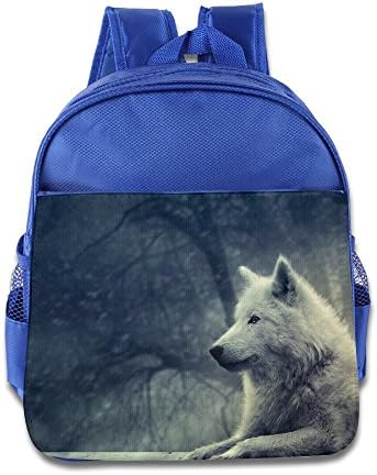 KIDDOS Infant Toddler Kids Awesome Wolf Backpack Satchel School Book Bag, RoyalBlue