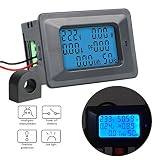 Linkstyle AC 110V-250V 100A LCD Digital Current Volt Watt Power Energy Frequency Meter Kwh Ammeter Voltmeter with Shunt