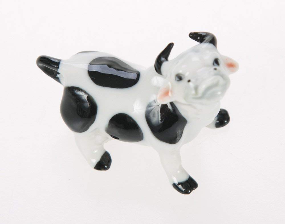 Miniature Cow Ceramic V.2 Handcraft Figurine Farm Animal Painted Cute