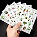Chuangdi 48 Sheets Cactus Stickers Plant Flower Decorative Stickers Journal Planners Stickers for Party Holiday Supplies