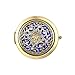 Kansoo Random Style 2PCS Vanity Mirrors, Purse Handbag Double Compact Cosmetic Makeup Round Pocket Magnification Jewel Mirror Crystal Stainless