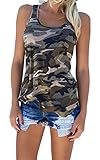 YJWAN Womens Camouflage Casual T Shirt Camo Sleeveless Tanks Top Vest and Short
