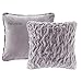 Comfort Spaces Faux Fur Throw Set-Fluffy Plush Blankets for Couch and Bed-Lavender Size 50