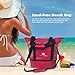 Red Suricata Mesh Beach Bag Cooler - Beach Tote with Leak-proof Rigid Cooler – Beach Bags for Women & Men (Red)