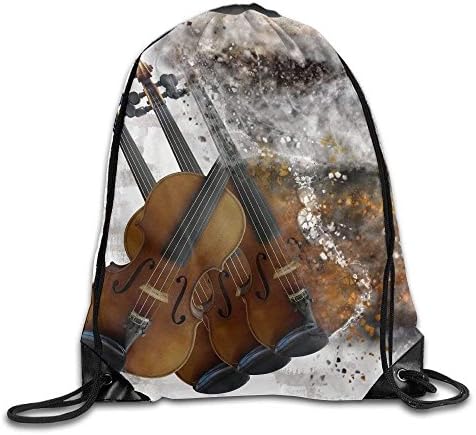 Pants New Unisex Violin Art Print Drawstring Backpack Rucksack Shoulder Bags Gym Bag Sport Bag