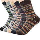 Zando Women Winter Thick Crew Sock Knit Warm Cashmere Boot Sock Cozy Casual Wool Cabin Sock Comfort Athletic Socks