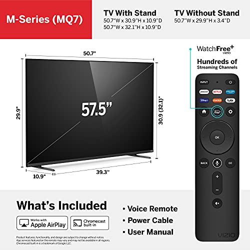 VIZIO 58Inch M7 Series Premium 4K UHD Quantum Color LED HDR Smart TV