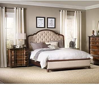 Amazon.com: Hooker Furniture Leesburg 3 Piece Upholstered Queen Bedroom Set in Mahogany: Kitchen ...