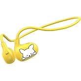 Kids Headphones, LK15 Open Ear Bluetooth Headphones with Air Conduction, Ultra-Light, 85dB Volume Limiting Wireless Headphone for Children Teens Boys Girls (Yellow)