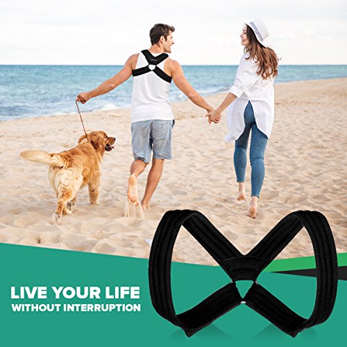 CAMP BEN Original Posture Corrector Figure 8 Clavicle Brace for Women and Men (MED 31-38") Improve Posture - Stop Slouch - Upper Back Brace Shoulder Support Device - Relief from Back and Neck Pain