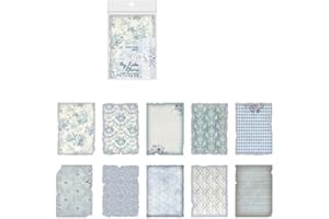 30 Sheets Pastoral Style Decorative Paper Distressed Warm-Tone Irregular Edges for Planner Journal Base Layer Collage Craft