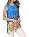Anself Floral Blouse Chiffon Shirt Loose Tops for Women