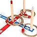 Maggift Ring Toss Game for Kids with 5 Rope Rings, 10 Plastic Rings, Carrying Bag Quoits Game for Kids Adults Indoor or Outdoor Game
