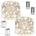 2 Set Fairy Lights Fairy String Lights Battery Operated Waterproof 8 Modes 100 LED 33ft String Lights Copper Wire Firefly Lights with Remote Control(Timer) for Bedroom Wedding Festival Decor--Warmtas