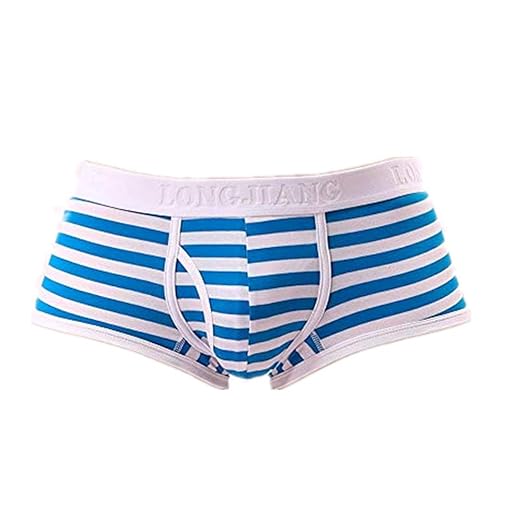 Vamoro Sexy Herren Striped Atmen Unterwäsche Slips Bulge Pouch Shorts Unterhosen Boxershorts Herren-Slips sexy Unterwäsche He