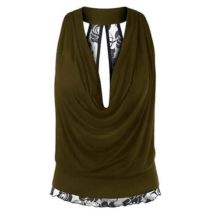 Oksea Sexy rückenfreies legeres Top Damen Sommer Rückenfrei T-Shirt Sexy Oberteile Bluse Top mit Kurzarm Damen Sommer Rückenf