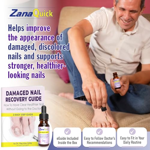 Zanaquick- Gotas para el tratamiento de uñas de los pies ZanaQuick - Paquete de 1 - Solución reparadora de uñas de máxima potencia para uñas de los pies y aletas