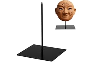 AHANDMAKER Black Metal Display Stand for Sculptures Artifact Statue Base Iron Holder for Home Decor Museum Exhibits Artifact 