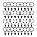 Rose Home Fashion 36 Pack, 1.26 inch Curtain Clips, Curtain Rings, Curtain Rings with Clips, Curtain Clip Rings, 1.26 inch Interior Diameter-Black