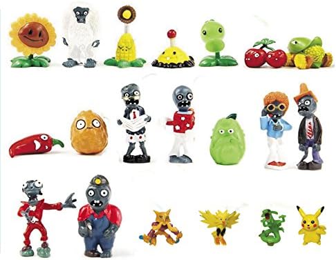 Durotoy Pack of 20 ,16 X Plants vs Zombies Toys Series Game Role Figure Display Toy PVC Gargantuar Craze Dave Dr. Zomboss Action Figure