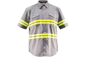 Just In Trend Premium High Visibility Hi Vis Reflective Safety Work Shirts - Short Sleeve
