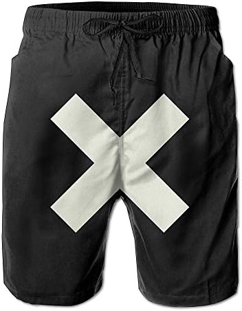 Mens Delete Sign Pattern Shorts Elastic Waist Pockets Lightweight Beach Shorts Boardshort XXL