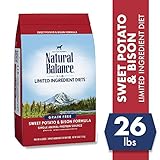 Natural Balance L.I.D. Limited Ingredient Diets Dry Dog Food, Grain Free, Sweet Potato & Bison Formula, 26-Pound