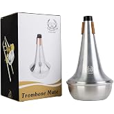 Rhythm Trombone Mute,Trombone Mute Silencer,Lightweight Aluminum Trombone Practice Mute