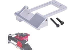 POWMOK SCX10 III Servo Mount, Aluminum Front Axle BAT AR45P Servo Mount, Low Center of Gravity AR45P Portal Mount for 1/10 RC Crawler Car SCX10 III AR45P Portal Axle LCG Chassis SCX10 III Upgrades (Silver)
