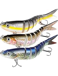 TRUSCEND   Señuelos de pesca, 5.1 in, multi unión, para agua de alta calidad, como trucha, cebos duros