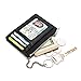 GintaXen Slim Genuine Leather Credit Card Holder Front Pocket Wallet with ID Window Zipper Pocket Key Chain RFID Blocking - Black