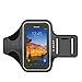 J&D Armband Compatible for iPhone 13/13 Pro/Galaxy S21/S20+/S20 Plus/Note 10/S8 Active/S7 Active/S7 Edge, Sports Armband with Key Holder Slot, Perfect Earphone Connection While Workout Running, Black