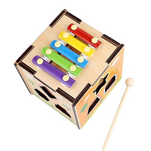 image for GEDIAO Wooden Learning Hammering & Pounding Toy with Silde Out Xylopho