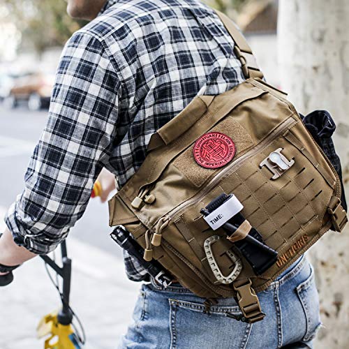 OneTigris HU Tactical Messenger Bag Laser-Cut MOLLE Laptop