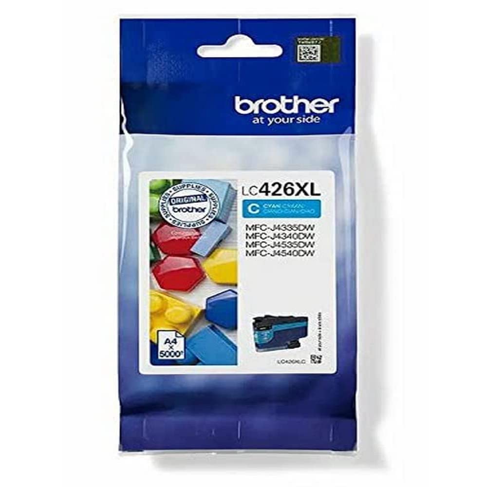 Brother LC-426XLC Inkjet Cartridge, Cyan, Single Pack, High Yield, includes 1 x Inkjet Cartridge, Genuine Supplies