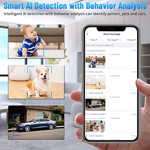 NoahTec Home Security Cameras Wireless Outdoor, 2K Wireless Security