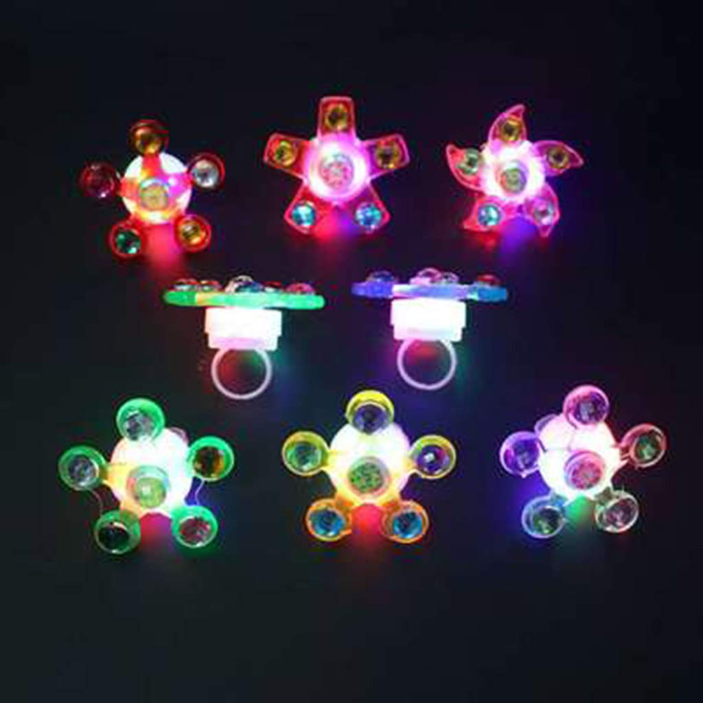 ZJL220 Fidget Spinner Light Up Ring Stress Relief Fidget Toys Supplies Party Favors