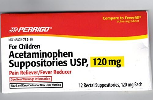 Acetam Supp 120mg Perr 12@