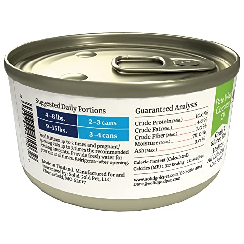 Solid Gold Wet Cat Food Pate for Adult & Senior Cats Real Chicken