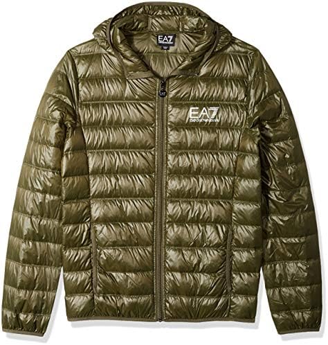 ea7 train core id down light hoodie jacket
