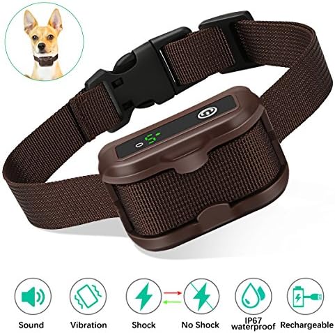 Bark Collar Rechargeable with Smart Detection Barking Technology(No Harm Shock Beep and Vibration)IP67 Waterproof for Small Medium Large Dog Casifor …