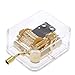 Helen Zora 18 note Acrylic Clear Gold Hand Cranked Gurdy Musical Mechanism Music Box(Spirited Away)