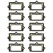 WEICHUAN 10Pcs 6cm*10.7cm Antique Brass Label Holders Iron Card Frame with Screws for Office Library Cabinet Shelves Drawer Name Plates Storage Bins File Drawer