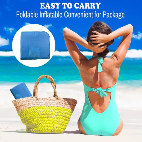 HomeKaren Oversized Pool Floats Lounge 2 Pack 73" X 33" 185 * 83.8cm, Inflatable Tanning Pool Floaties for Adults, Cooling Pool Raft Lounger Rafts & Ride-Ons for Party, Sea, Beach, Lake River